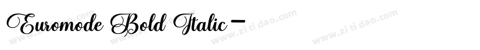 Euromode Bold Italic字体转换